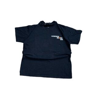 💥Vlone LEGENDS NEVER DIES T-shirt with orange butterfly, black streetwear